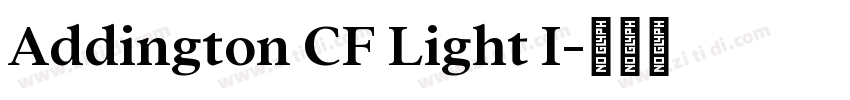 Addington CF Light I字体转换